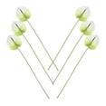 thumbnail image 6 of SEWCHICS Realistic Flowers Table Flowers Artificial Anthurium Flowers White Plastic 6Pcs, 6 of 8