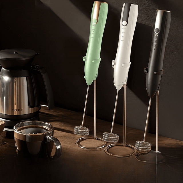 Miniespumador de leche eléctrico semiautomático para el hogar, batidor de huevos de mano, suministros de cocina, licuadora para crema, café, leche y té