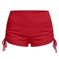 thumbnail image 5 of Women Swimwear Bottoms Elastic Waist Swim Shorts Solid Color Low Waist Retro Basic 1,L, 5 of 5