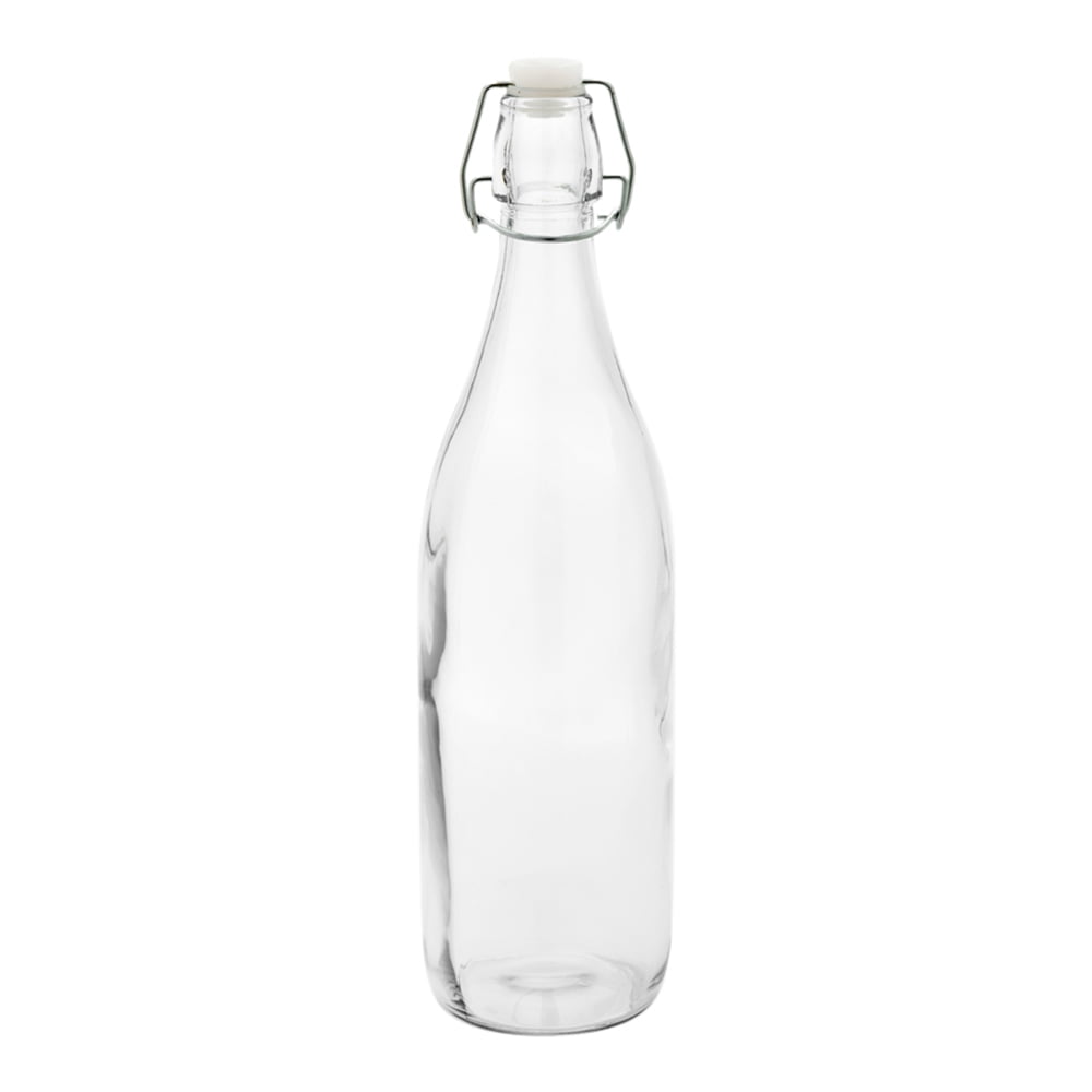 Kitchentoolz 32 Oz Round Glass Milk Bottle with Lids, Perfect Milk  Container for Refrigerator 32 Ounce Round Glass Milk Carafe with Lid and  Pour Spout -Made in USA Pack of 1 