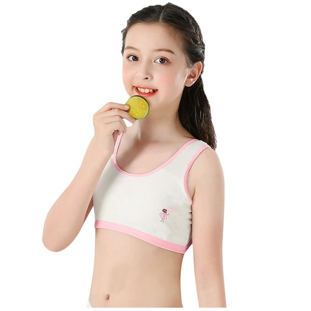 PUIYRBS Kids Girls Underwear Cotton Bra Vest Children Underclothes Sport  Undies Clothes