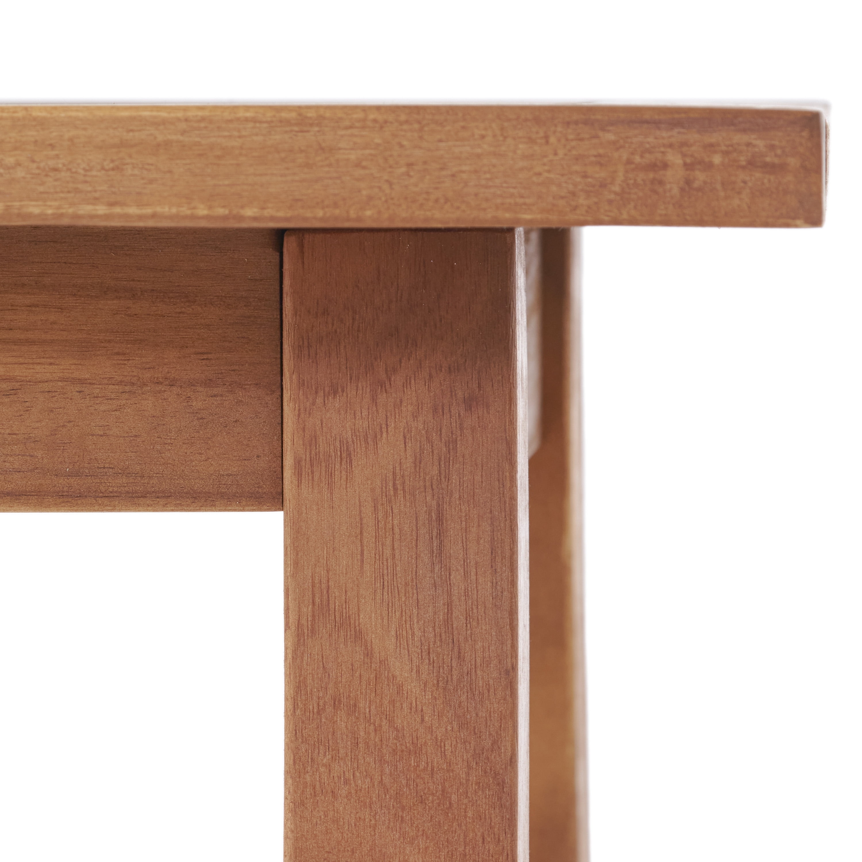 Carlo Outdoor Rectangular Acacia Wood Accent Table, Brown & Teak Finish