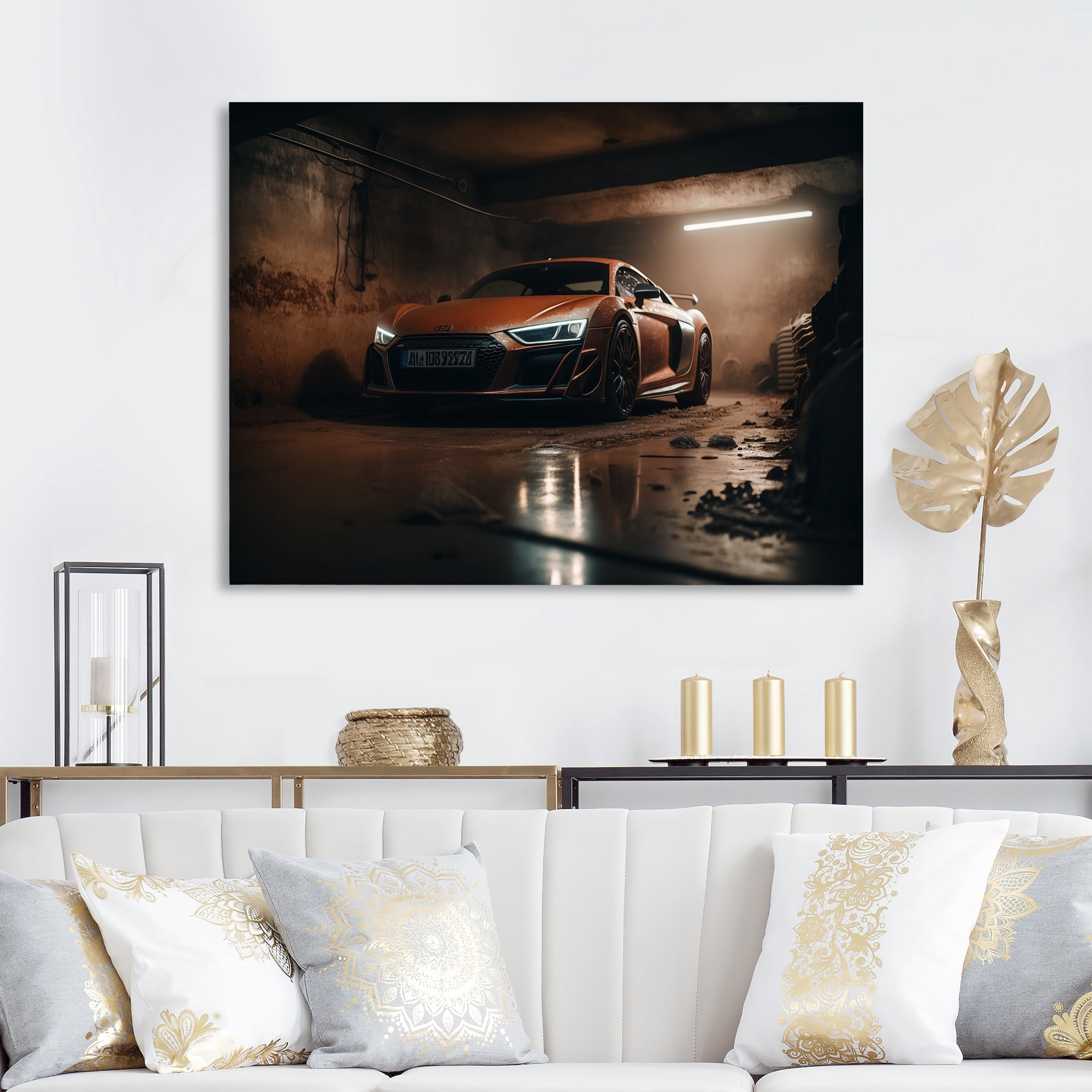 Designart R 8 Exotic Car Photography Canvas Wall Art