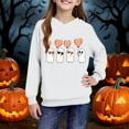 thumbnail image 6 of bbymog Halloween Girls' Fashion Spooky Cute Hoodie Long Sleeve Hooded Sweatshirts for Teen Girls Fall Winter Boys Hoodie White 5 Years, 6 of 10