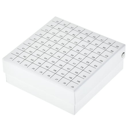 

Centrifuge Tube Storage Box 81-Well Waterproof Cardboard Holder White for 1.8ml/2ml Micro Centrifuge Tubes