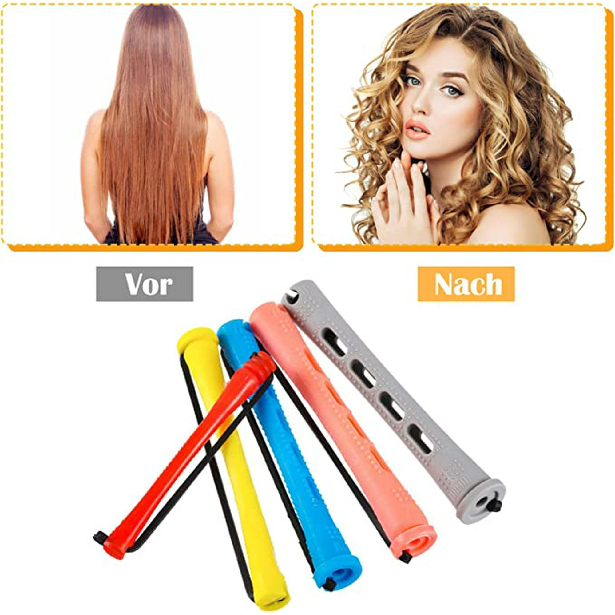 60 Pieces Hair Perm Rods Set Hairstyling Fitting Barber Shop Using Barber Shop Adults Hairs Curlers Kit Shaping Roller Hairdressing Accessories