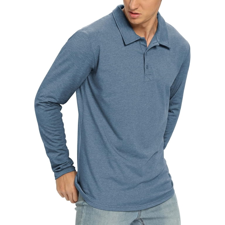 Iceglad Men's Long Sleeve Polo Shirt photo 6