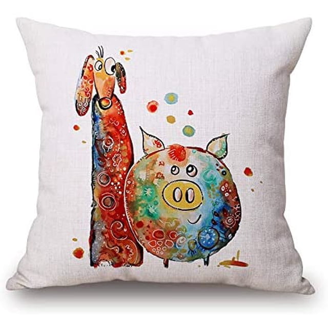 Funda de almohada Cojín de algodón de lino Funda de almohada cuadrada 18 "x 18" Namotu CZJJ-ZC96