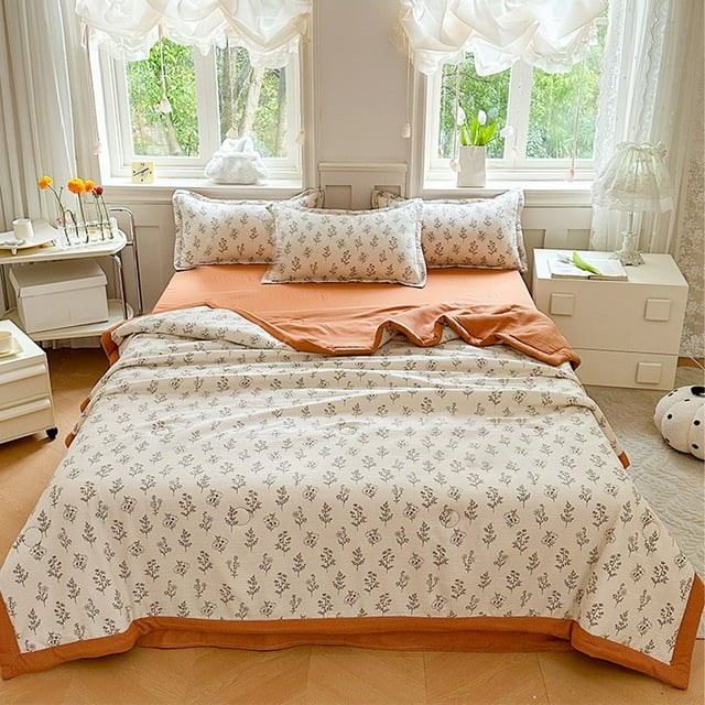 Summer Washed Cotton Conditioned Quilt Summer Cool Quilt Machine Washable Thin Quilt Quilt Core Student Bedroom Dormitory Summer Quilt