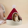 thumbnail image 5 of WYBXZ Red Christmas Hat Pet Bed, Pet Villa Kitty Bed Dog Bed, Removable and Washable Dog Bed Winter Warm Cats Bed, Home Decor Christmas Tree Ornament, 5 of 6