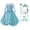 Dress+Accessories(Braid), variant on Princess Elsa Costumes Birthday Dress up Cosplay for Kids