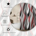 thumbnail image 4 of Red and White Shower Curtain for Bathroom Red and Gray Shower Curtain Fabric Modern Abstract Striped Minimalist Bath Curtains Waterproof Shower Curtains Set, Black Gray White, 72 x 72 Inch, 4 of 6