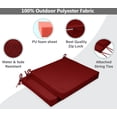 thumbnail image 4 of Vargottam Indoor/Outdoor Chair Cushions Patio Seat Cushions(Square)20x20 Inch with Ties for Patio Furniture Chairs Home Garden Decoration, Set of 2|Red, 4 of 7