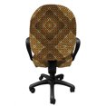 thumbnail image 3 of Geometric Office Chair Slipcover, Ethnic Mosaic Patterns with Stars Triangles and Squares Repetition, Protective Stretch Decorative Fabric Cover, Standard Size, Pale Brown and Orange, by Ambesonne, 3 of 5