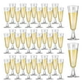 thumbnail image 4 of 25 Pack Clear Plastic Champagne Flutes 5.5 Oz, Elegant Disposable Toasting Glasses for Wedding, Party, Birthday, Graduation Celebrations, 4 of 6