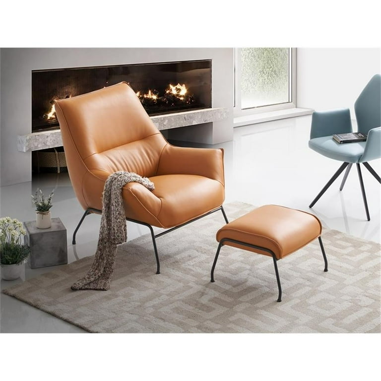 Tan accent chair with ottoman discount