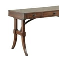 thumbnail image 2 of Benjara BM222655 3 Drawer Writing Desk with Flared H Shaped Legs & Curved Braces, Brown, 2 of 4
