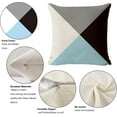 thumbnail image 3 of Set of 6 Geometry Throw Pillow Covers 18x18 Inch,Black and Curry Pale Blue Triangles Decorative Couch Pillow Cases,Modern Floral Linen Square Cushion Covers for Couch Bed Living Room Sofa, 3 of 6