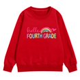 thumbnail image 6 of KAUOD Girls Boys 4th Grade Preppy Clothes Boys Crewneck Pullover Sweatshirt Rainbow Graphic & Letter Print Shirt Back to School Top, 6 of 8