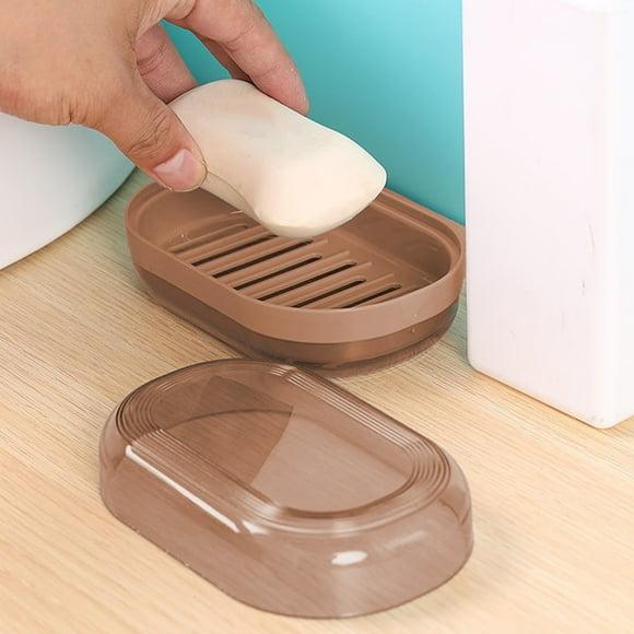 Birdeem Plastic Soap Dish with Drain System,Compact Soap Holder for Bathroom Sink and Shower,Sturdy Soap Tray with Removable Tray,Space Saving Design Measuring 5.3X3.3X2 Inches