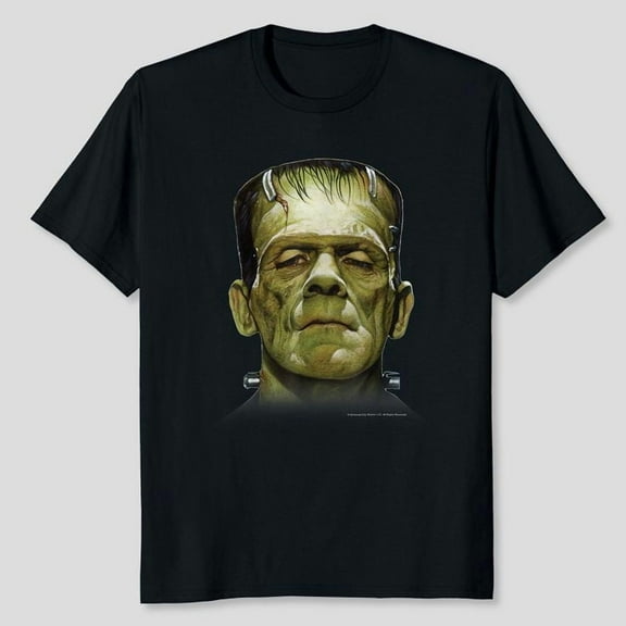 Frankenstein Big Face T-Shirt, Men's And Women's Graphic Tee 100% Cotton by TBun, Full Sizes S-5XL
