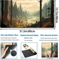 thumbnail image 4 of Desk Mat Gaming Desk Pad Valleys, Forest Mouse Pad XXL Extended Large Mouse and Keyboard Mat, Computer Desktop Mat with Non-Slip Base & Stitched Edges, Aesthetic Nature Desk Decor 31.5" x 15.7", 4 of 6