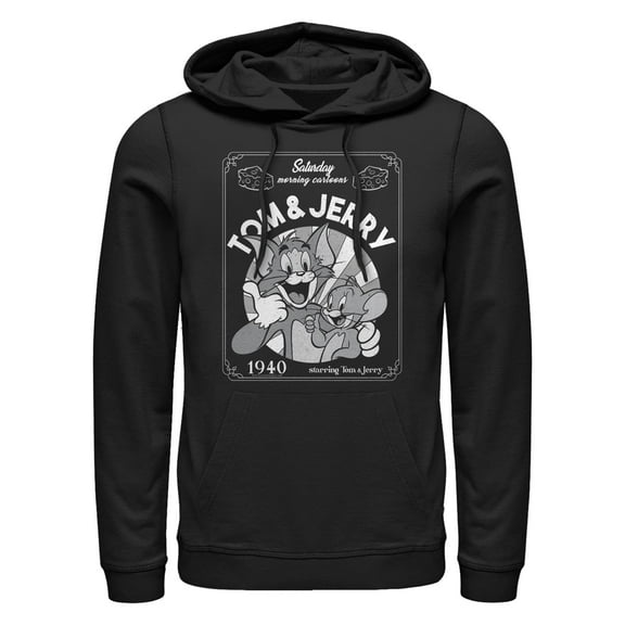 Men's Tom and Jerry Vintage Poster  Pull Over Hoodie