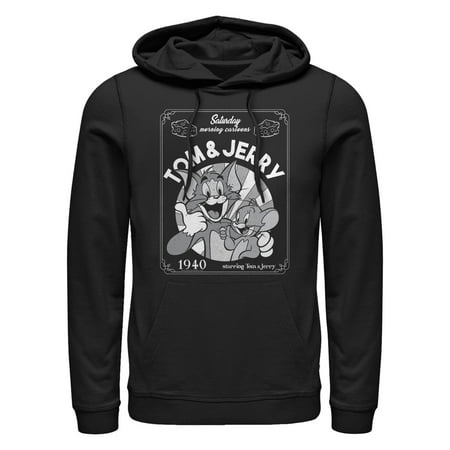 Men's Tom and Jerry Vintage Poster Pull Over Hoodie