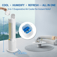 thumbnail image 3 of 41" Evaporative Air Cooler with Remote, Portable Air Conditioner with 3 Modes,Quiet Evaporative Cooler 120° Sweep,  Cooling Fan Equipped 24H Timing, 3 of 6