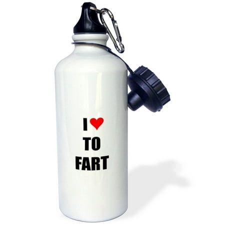 

3dRose I HEART TO FART - Straw Water Bottle 21-ounce