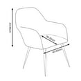 thumbnail image 4 of piezas Funda para sillón con respaldo curvo redondo Funda para silla suave elástica Funda para silla decorativa moderna de mediados de siglo para cocina Sala de estar, 4 of 5