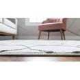 thumbnail image 5 of Rugs.com Lattice Trellis Collection Rug – 8 Ft Round White Low-Pile Rug Perfect For Kitchens, Dining Rooms, 5 of 9
