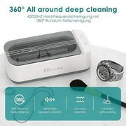 KECOOLKE Ultrasonic Jewelry Cleaner, 400ml Sonic Cleaner with Digital Timer for Eyeglasses, Rings, Coins,Silver,Denture Ultrasonic Cleaner Solution for Gifts