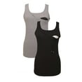thumbnail image 4 of 100% Premium Cotton - Women Nursing Maternity Tank Top 2 Piece Set, 4 of 22