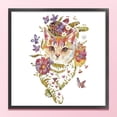 thumbnail image 1 of Cuadros Decorativos Bordado completo Hilo de algodón ecológico Kit de punto de cruz de gato impreso de 11 quilates (11) Wdftyju embutido en tela, 1 of 1