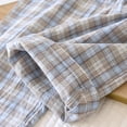 thumbnail image 7 of Mutghys Cotton Pajama Pants for Men Plaid Elastic Waist Drawstring Sleep Pants Home Relaxing Soft Comfy Casual Pants, 7 of 7