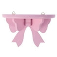 thumbnail image 1 of Nordic Style Wooden Semicircle Storage Shelf Wall Rack Kids Room Decoration Wall Storage Holder (Pink), 1 of 6