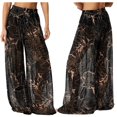 thumbnail image 2 of Pantalones Anchos de Cintura Alta con Elástico para Mujer, Pantalones Casuales Largos para Estar en Casa Flor Grande L, 2 of 6