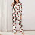 thumbnail image 2 of Sikiie Strawberry Women's Long-Sleeve Shirt and Full-Length Bottom Pajama Set (s-xxl)-Small, 2 of 7