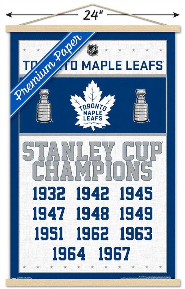NHL Toronto Maple Leafs - Champions 16 Wall Poster with Wooden Magnetic Frame, 22.375" x 34"