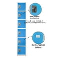 thumbnail image 5 of AdirOffice 72" Steel Large Metal Storage Locker for School & Office w/6 Doors, Blue, 5 of 7