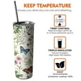 thumbnail image 6 of 20oz Pioneer Flower and Butterfly Skinny Tumblers Stainless Steel Tumbler with Lid and Straw,Vacuum Insulated Double Wall Travel Tumbler Cups with Cleaning Brush for Coffee,Tea, 6 of 6