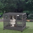 thumbnail image 3 of SMONTER Heavy Duty Dog Crate Y Shape Strong Metal Kennel for Large Dogs, 3 of 7