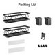 thumbnail image 2 of Estante de ducha sin taladrar color negro 2 unidades soporte para champú ducha bañera aluminio inoxidable estante baño almacenamiento sin agujeros, 2 of 7