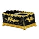 thumbnail image 4 of Porta pañuelos de papel, caja de pañuelos de escritorio, adornos, lujoso porta pañuelos, dorado y negro, 4 of 9
