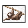 thumbnail image 2 of Stupell Industries Jungle Sloth Playing Minimal Tree Branch Gray Framed by Ziwei Li, 2 of 5
