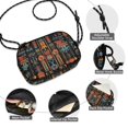 thumbnail image 3 of FORMRS Mini Crossbody Bag for Women Adjustable Shoulder Rope Travel Casual Phone Purse, Black Geometric, 3 of 7