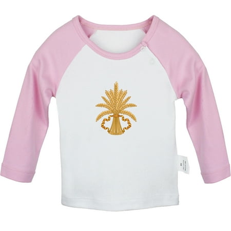 

Nature Pattern Wheat T shirt For Baby Newborn Babies T-shirts Infant Tops 0-24M Kids Graphic Tees Clothing (Long Pink Raglan T-shirt 6-12 Months)
