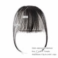 thumbnail image 3 of Benehair Thin Air Bangs Fringe Clip In 100% Real Remy Human Hair Extensions Hiarpiece Invisible Front Hair Piece Women Black Soft, 3 of 6