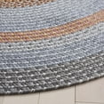 thumbnail image 5 of SAFAVIEH Braided Marco Bordered Machine Washable Reversible Area Rug, Grey/Rust, 3' x 5' Oval, 5 of 12
